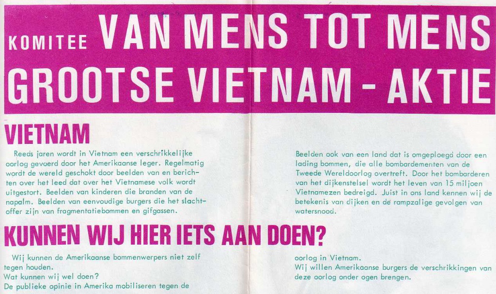 Pamflet van 'Van Mens tot Mens'