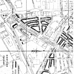 Plattegrond uit 1973 van Fasson Lammenschansweg met de door het MAN bezochte omringende straten (zwart gemarkeerd)